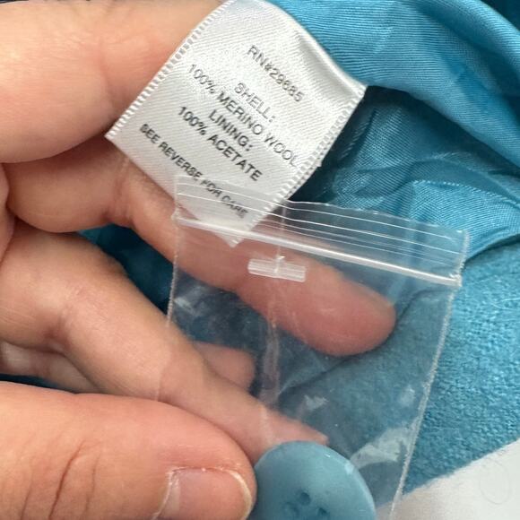 Pendleton Coat Womens Small Blue Vintage Button Up Merino Wool Pea Jacket - Picture 4 of 7